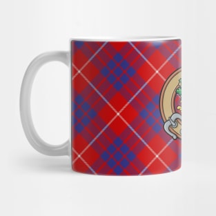 Clan Hamilton Crest over Red Tartan Mug